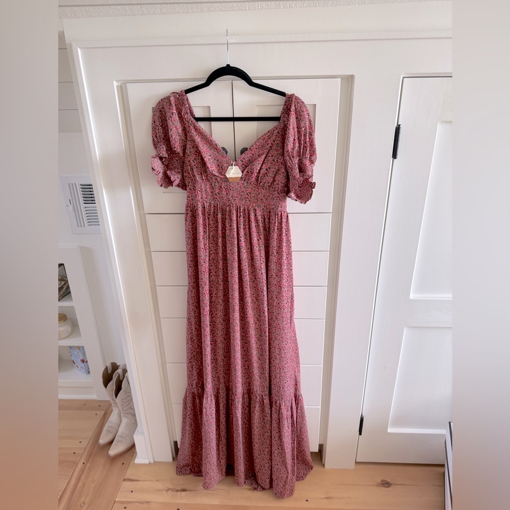 Pinkblush Dusty Rose Floral Maxi Dress